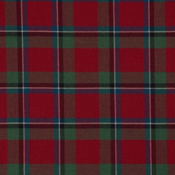 Sinclair Red Muted Tartan swatch