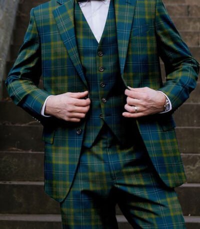 Men's 3 Piece Tartan Suit