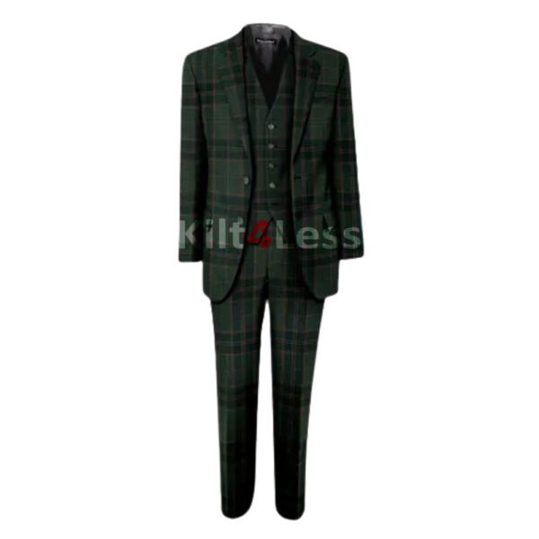 All Ireland Green Tartan Men's 3 Piece Tartan Suit