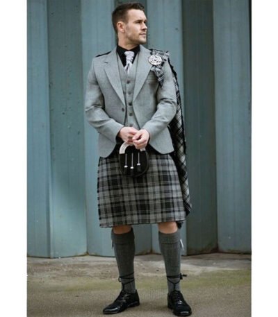 Douglas Grey Tartan Argyll Kilt Outfit