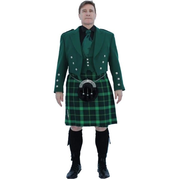 Green Prince Charlie Celtic Kilt Outfit