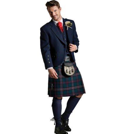 Navy Blue Tweed Kilt Outfit