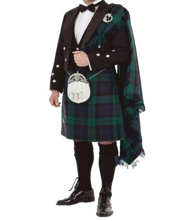 Prince Charlie Black Watch Tartan Kilt Outfit