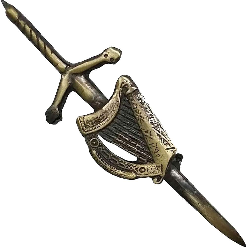 Antique Irish Harp Kilt Pin