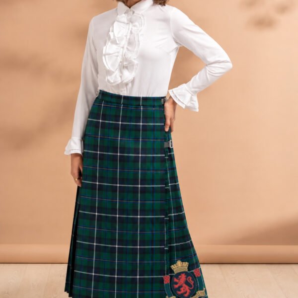 Douglas Modern Tartan Midi Skirt