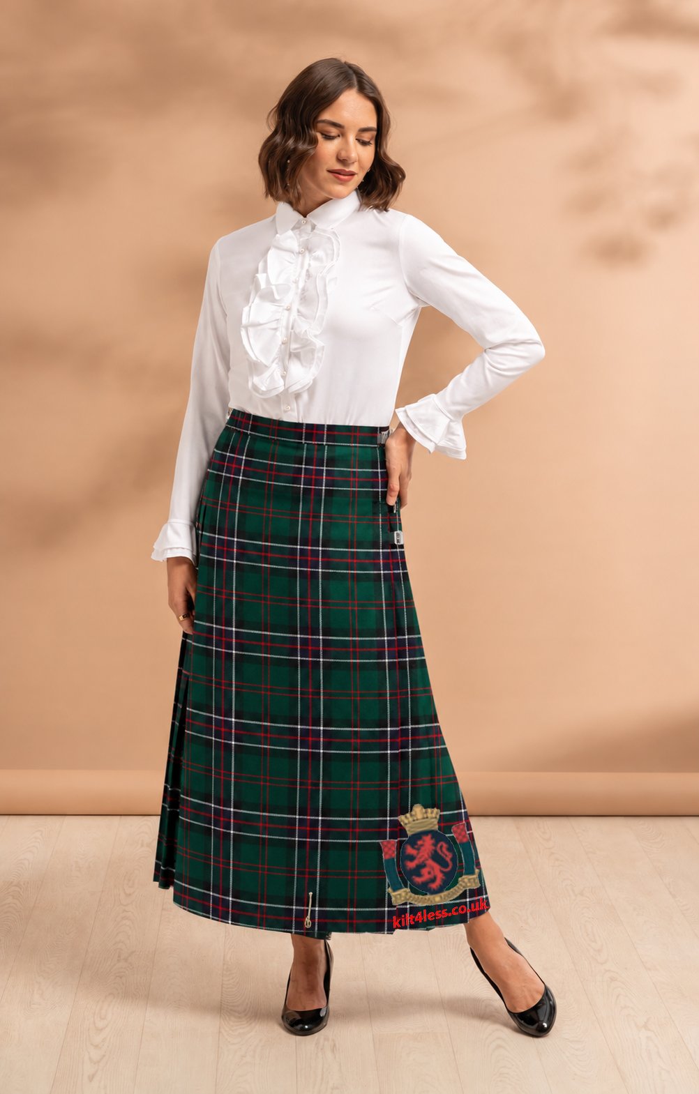 Sinclair Hunting Modern Tartan Midi Skirt